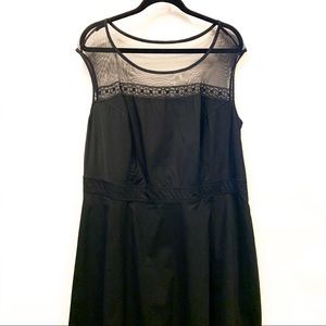 eShakti Black Fit and Flare Dress